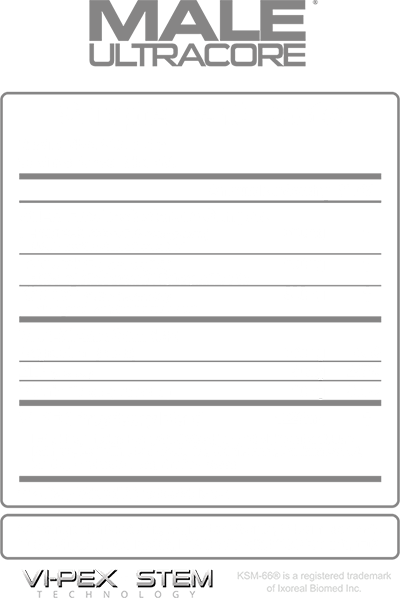 Male UltraCore T Boosting Supplement Facts